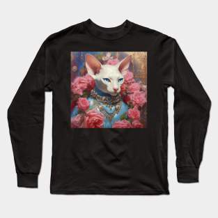 Sphynx In Botanical Garden Long Sleeve T-Shirt